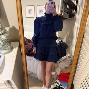 Stellah Midnight Blue Long Sleeve Dress